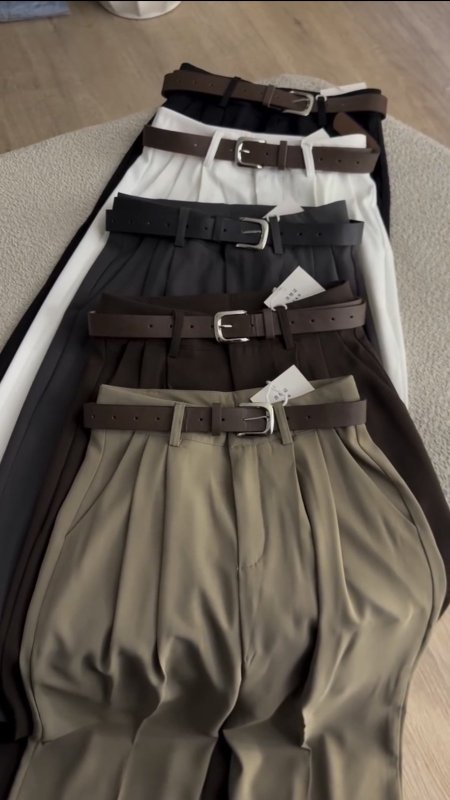 بنطلون مع قشاط